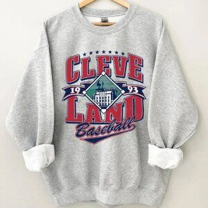 Retro 1993 Cleveland Cavaliers Grey Baseball Sweatshirt, Cleveland NCAA Crewneck